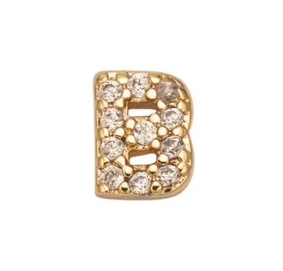 The Crowns Bespoke Jewelry Gold Rhinestone Letter Charms A-Z