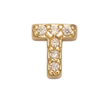 The Crowns Bespoke Jewelry Gold Rhinestone Letter Charms A-Z