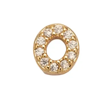 The Crowns Bespoke Jewelry Gold Rhinestone Letter Charms A-Z