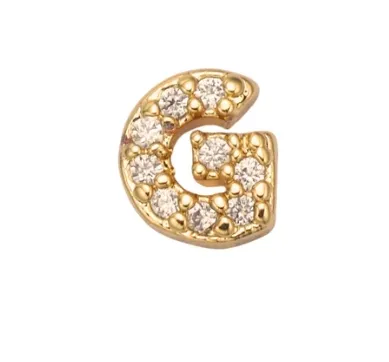 The Crowns Bespoke Jewelry Gold Rhinestone Letter Charms A-Z