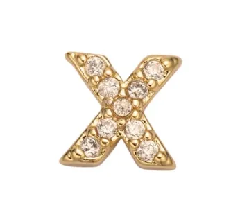 The Crowns Bespoke Jewelry Gold Rhinestone Letter Charms A-Z