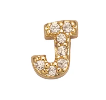 The Crowns Bespoke Jewelry Gold Rhinestone Letter Charms A-Z