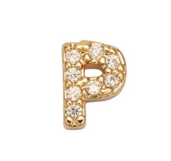 The Crowns Bespoke Jewelry Gold Rhinestone Letter Charms A-Z