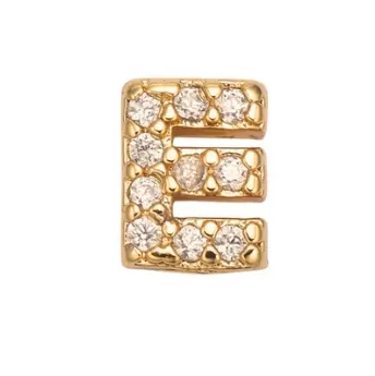 The Crowns Bespoke Jewelry Gold Rhinestone Letter Charms A-Z