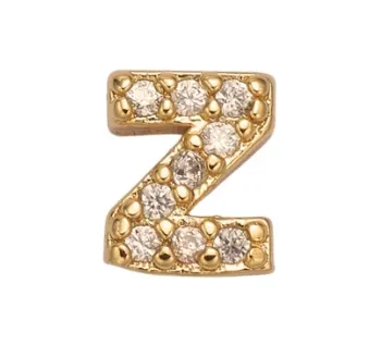The Crowns Bespoke Jewelry Gold Rhinestone Letter Charms A-Z