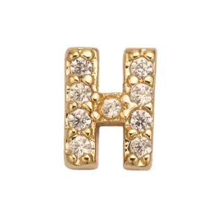 The Crowns Bespoke Jewelry Gold Rhinestone Letter Charms A-Z