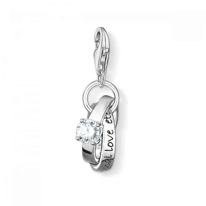 Thomas Sabo Charm Club Silver Wedding Rings Charm 0673-051-14
