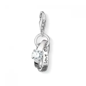 Thomas Sabo Charm Club Silver Wedding Rings Charm 0673-051-14