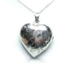 Vintage 1970s Silver Heart Locket