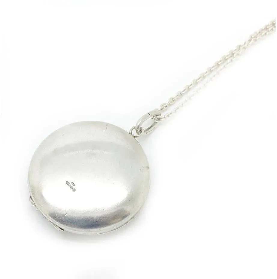 Vintage 1975 Large Round Locket Necklace