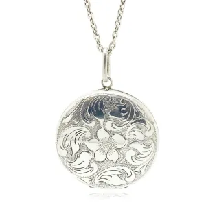 Vintage 1975 Large Round Locket Necklace