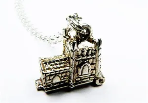 Vintage Sterling Silver Church Wedding Ceremony Lucky Charm With 18 Inch Hallmarked Silver Necklace