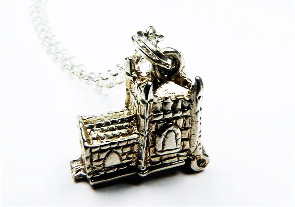 Vintage Sterling Silver Church Wedding Ceremony Lucky Charm With 18 Inch Hallmarked Silver Necklace