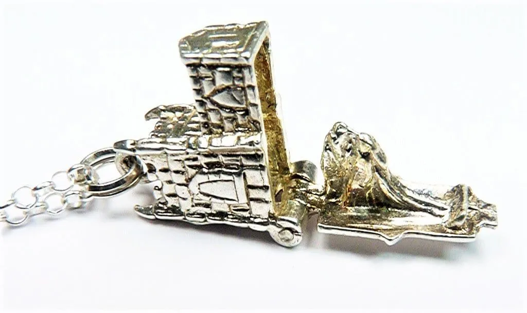 Vintage Sterling Silver Church Wedding Ceremony Lucky Charm With 18 Inch Hallmarked Silver Necklace