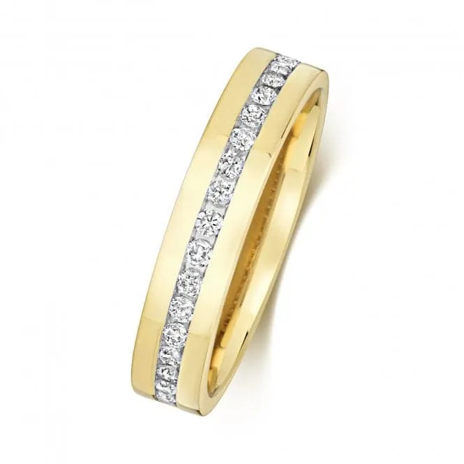 Wedding Band  9ct Diamond Half Eternity 4.2mm Ring RD551
