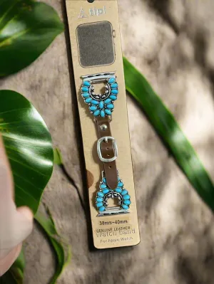 Western Leather Hand Tooled Apple Watch Bands