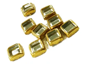 White Opaque Square Kundan Stone (6x6 mm)