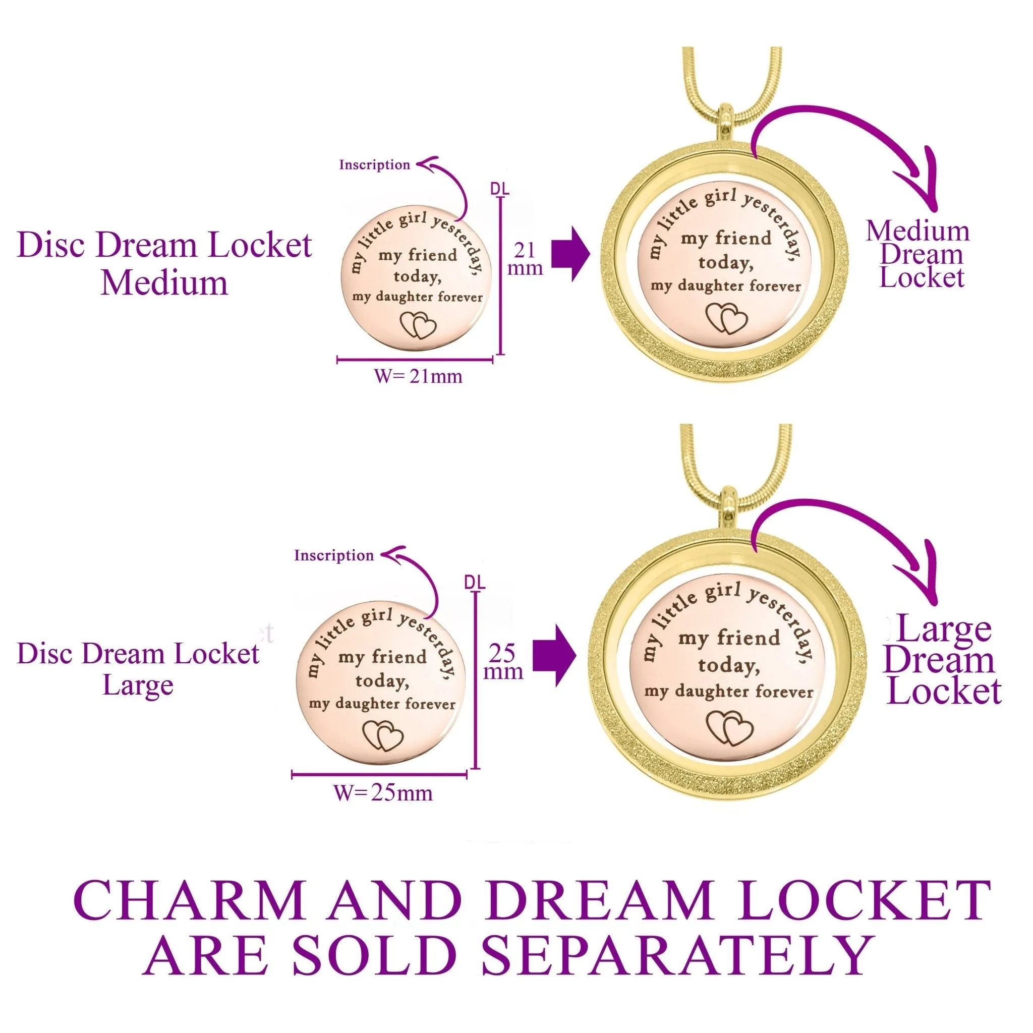 Yesterday Today Forever - Dream Locket Disc Charm